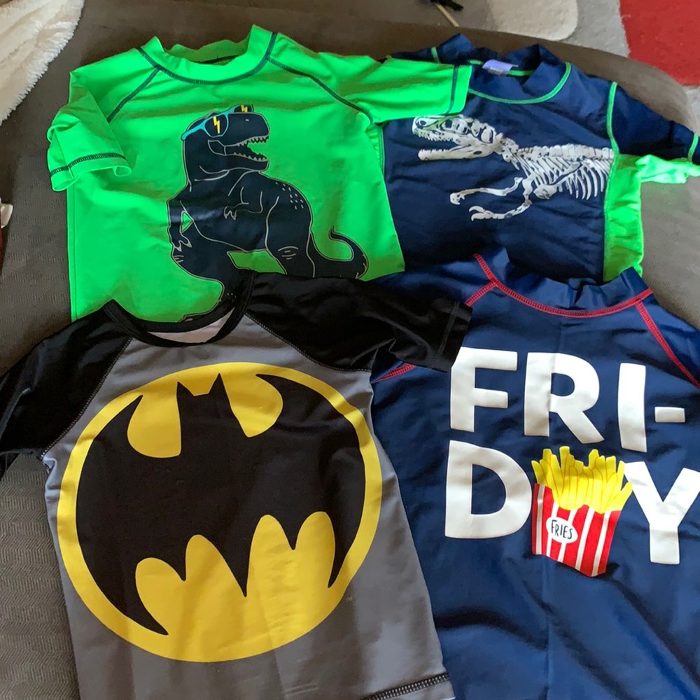 Carter’s kids swim rash guards shirts. Sizes 4t-6